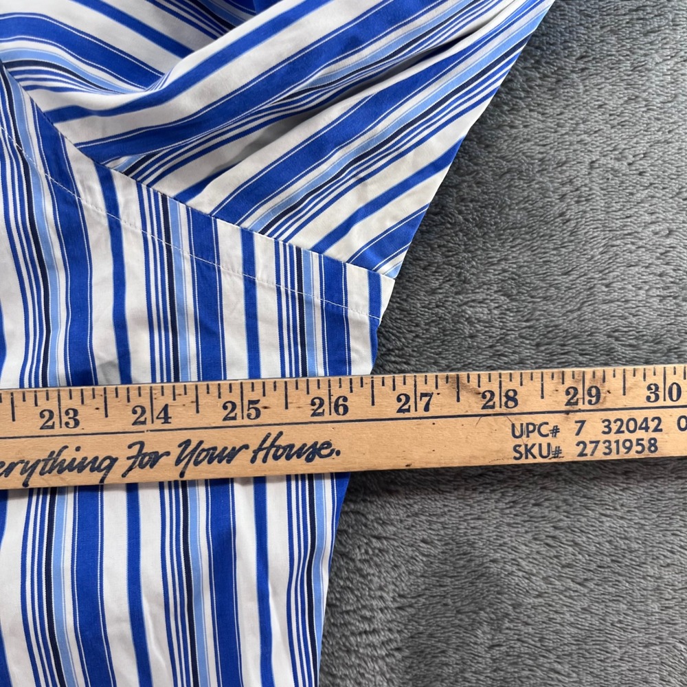 Polo Ralph Lauren Stanton Classic Fit Blue White Striped Button Down Shirt XL - Picture 3 of 5